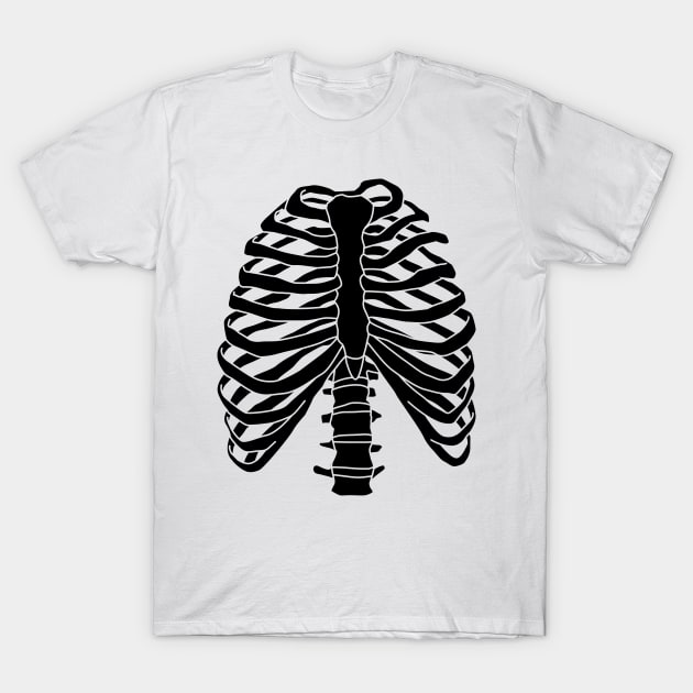 Skeleton Rib Cage Funny Halloween Anatomy Costume T-Shirt by teeleoshirts